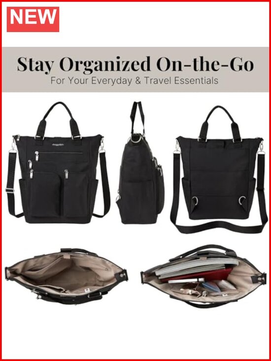 Convertible 3-in-1 Tote Backpack RFID Blocking Nylon Travel Purse main image 4